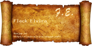 Fleck Elvira névjegykártya